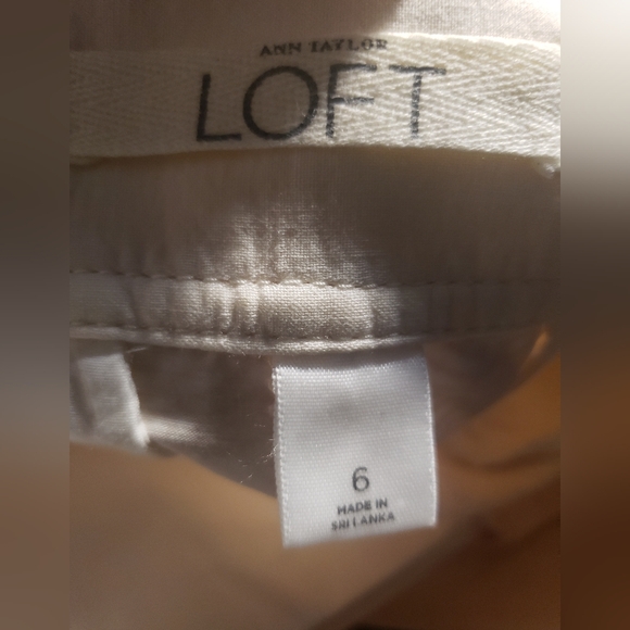 Loft Women's Geometric shape Cotton & Linen blend Shorts SZ 6 - Picture 5 of 7